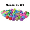 thumbnail image 1 of 50pcs Numbered Balls Colorful Bingo Balls Ping Pong Balls Raffle ball, 1 of 5