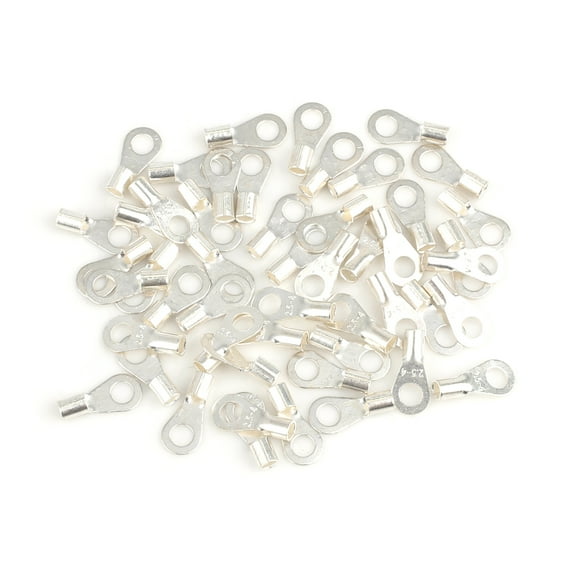 Unique Bargains 50pcs OT2.5-4 Ring Terminals Non-Insulated Crimp Electrical Wire Connector