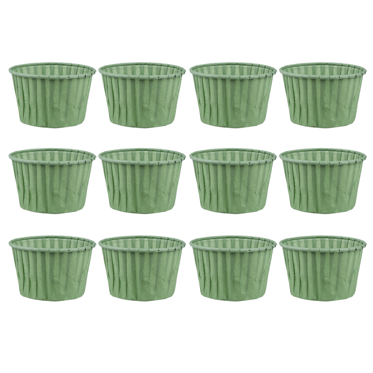 Worgeous Green Paper Baking Cups 50pcs for Cupcakes Muffins Desserts Perfect for Parties and Celebrations