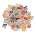 thumbnail image 1 of 50pcs Opaque Resin Cabochons Golden Metal Enlaced Butterfly Mixed color 6x8x2.5mm, 1 of 3