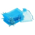 thumbnail image 1 of 50pcs Organza Bags 3x4 Inch Drawstring Favor Pouches Sheer Mesh Bag for Gift Jewelry Wedding Party Lake Blue, 1 of 6