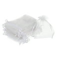 thumbnail image 1 of 50pcs Organza Bags 3x4 Inch Drawstring Favor Pouches Sheer Mesh Bag for Gift Jewelry Wedding Party White, 1 of 6