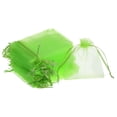 thumbnail image 1 of 50pcs Organza Bags 4x5 Inch Drawstring Favor Pouches Sheer Mesh Bag for Gift Jewelry Wedding Party Light Green, 1 of 6