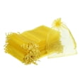 thumbnail image 1 of 50pcs Organza Bags 4x6 Inch Drawstring Favor Pouches Sheer Mesh Bag for Gift Jewelry Wedding Party Yellow, 1 of 6