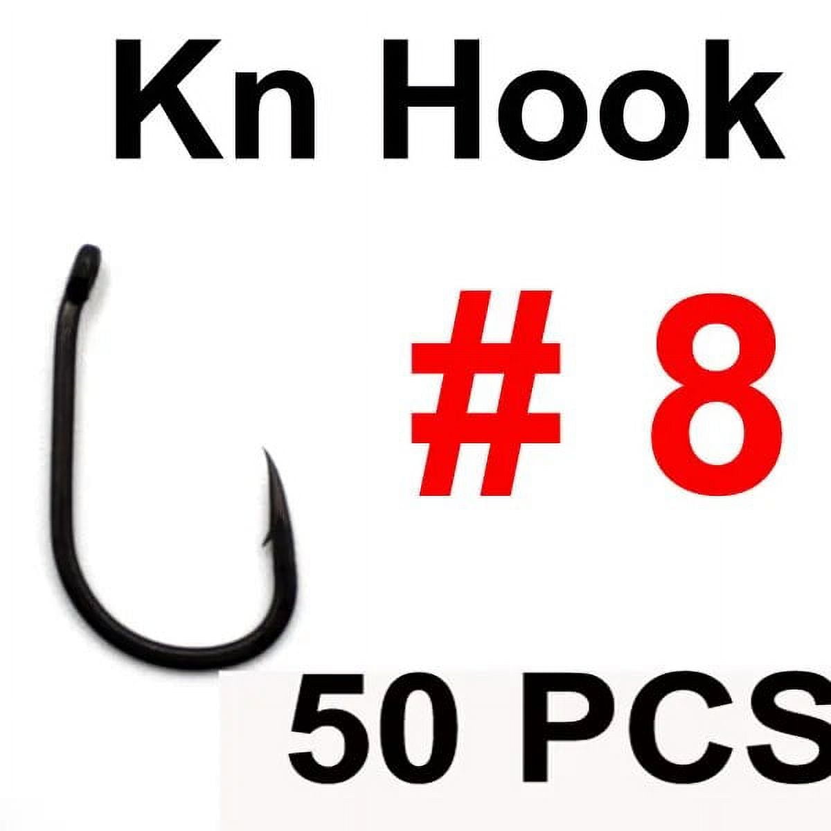 50pcs PTFE Coated Carp Fishing Hook Kaptor Kurv Shank Carbon Carp Hook ...