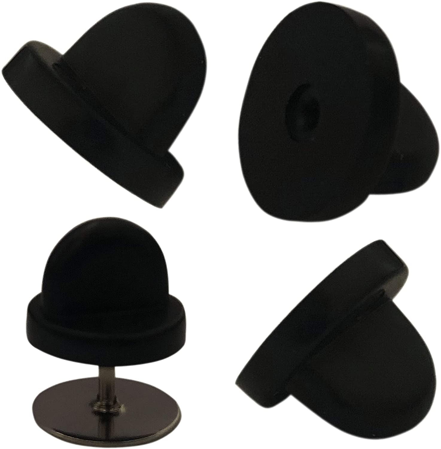 50pcs PVC Rubber Pin Backs Butterfly Clutch Backings Pin Cap Keepers ...