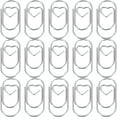 thumbnail image 1 of 50 Pcs Mini Paperclip Bookmark Unique Paper Clips Office 2.00X1.00X0.10CM Silver, 1 of 8