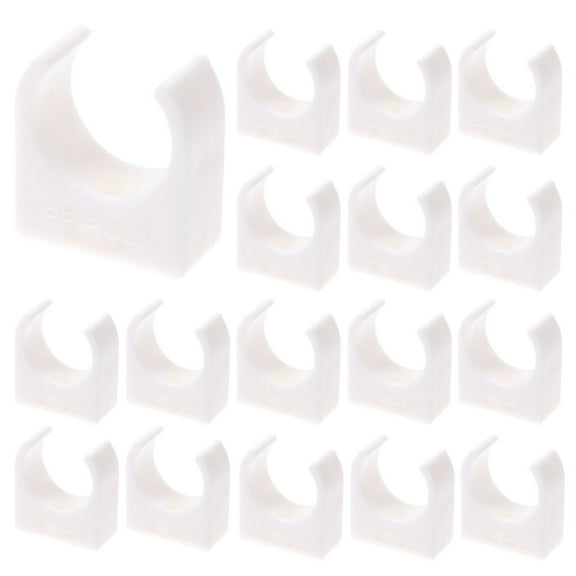 50pcs Pipe Holder 20mm Water Pipe Snap Ring Pipe Support Plastic Tube Hanger