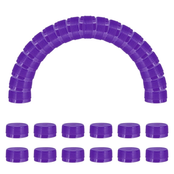 50pcs Plastic Bottle Caps, 1.2 inch Bottle Screw Lid Top Water Bottles Top Cap for DIY Development Imagination Intelligence Craft Scrapbook Creative Gifts, Dark Purple