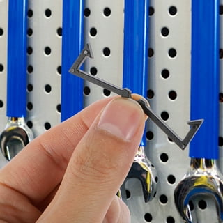 L Style Plastic Black Locking Pegboard Hook Kit - Multi-Pack