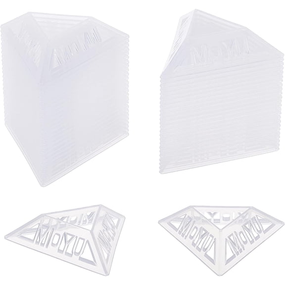 50pcs Plastic Triangle Speed Magic Cubes Base Holder Frame Accessories Puzzle Cube Organize Clear 6.4x7.4x2cm