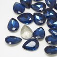 thumbnail image 1 of 50pcs Pointed Back Glass Rhinestone Cabochons Back Faceted teardrop Montana 10x7x4mm, 1 of 2
