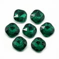 thumbnail image 1 of 50pcs Pointed Back Glass Rhinestone Cabochons Faceted Back Square Sea Green 10x10x4.5mm, 1 of 2