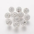 thumbnail image 1 of 50pcs Polymer Clay Rhinestone Beads Grade A Round Pave Disco Ball Beads Crystal, 1 of 2