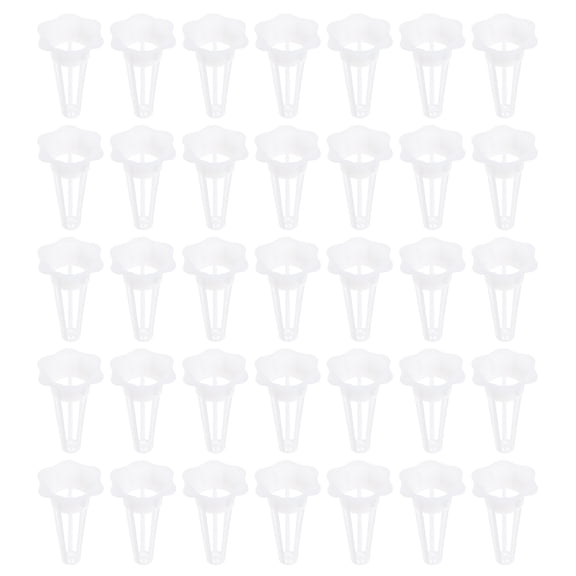 FUEENIRVA Plastic Planting Cups White 50Pcs for Hydroponic Cultivation and Drainage
