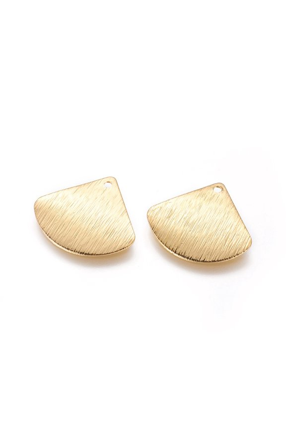 50pcs Rack Plating Brass Pendants Long-Lasting Plated Triangle Golden 19x20.5x0.4mm Hole: 1.4mm