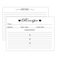 thumbnail image 1 of 50pcs Recipe Cards 4 x 6inch Double Sided - Black and White Modern Style Premium Recipe Card, 1 of 5