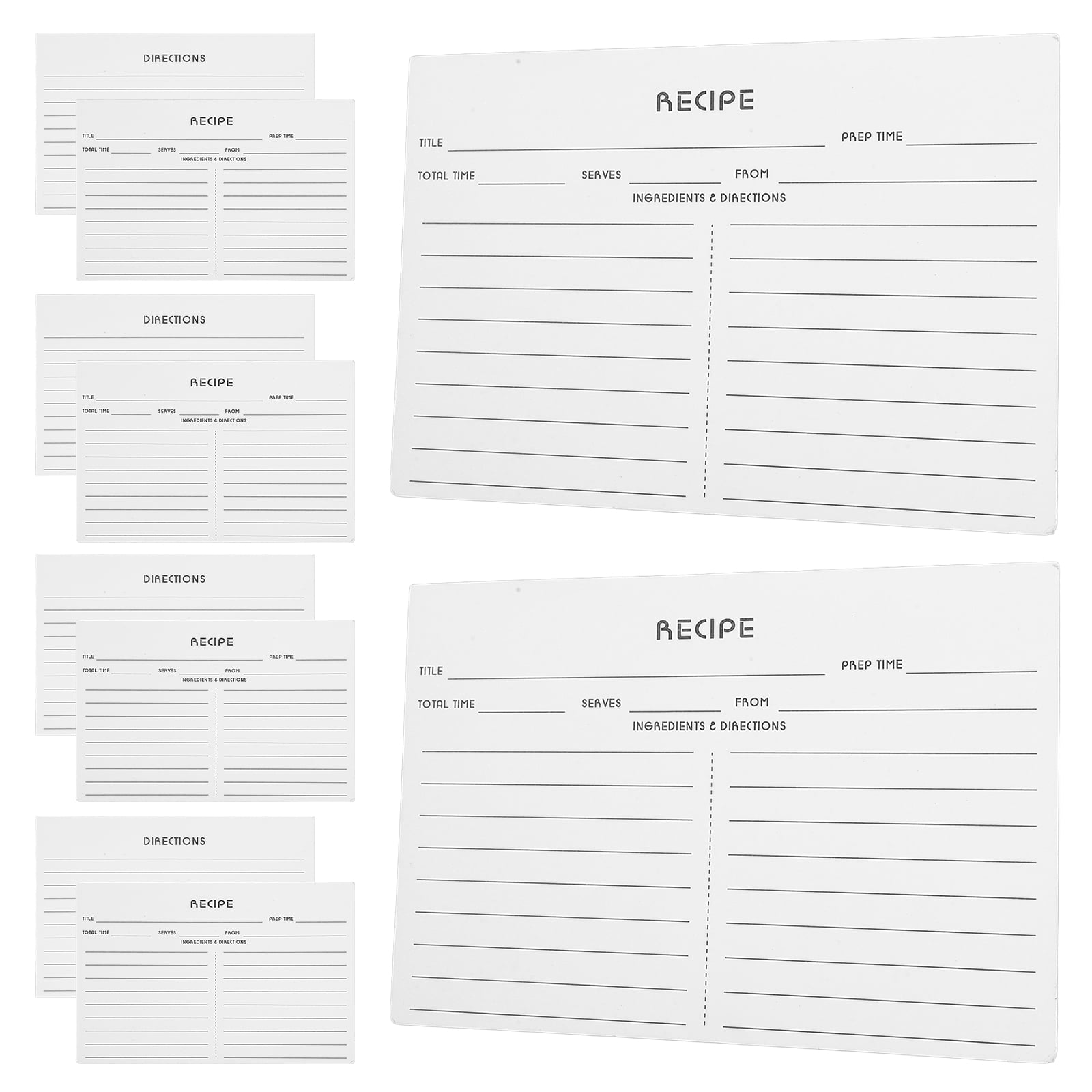50pcs recipe cards double side blank recipe cards for bridal shower and
