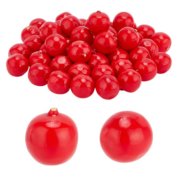 50pcs Red Apples 0.7 Inch Artificial Apples Foam Decorative Fruit Simulation Realistic Fruit Little for Floral Arrangements Party Props Home