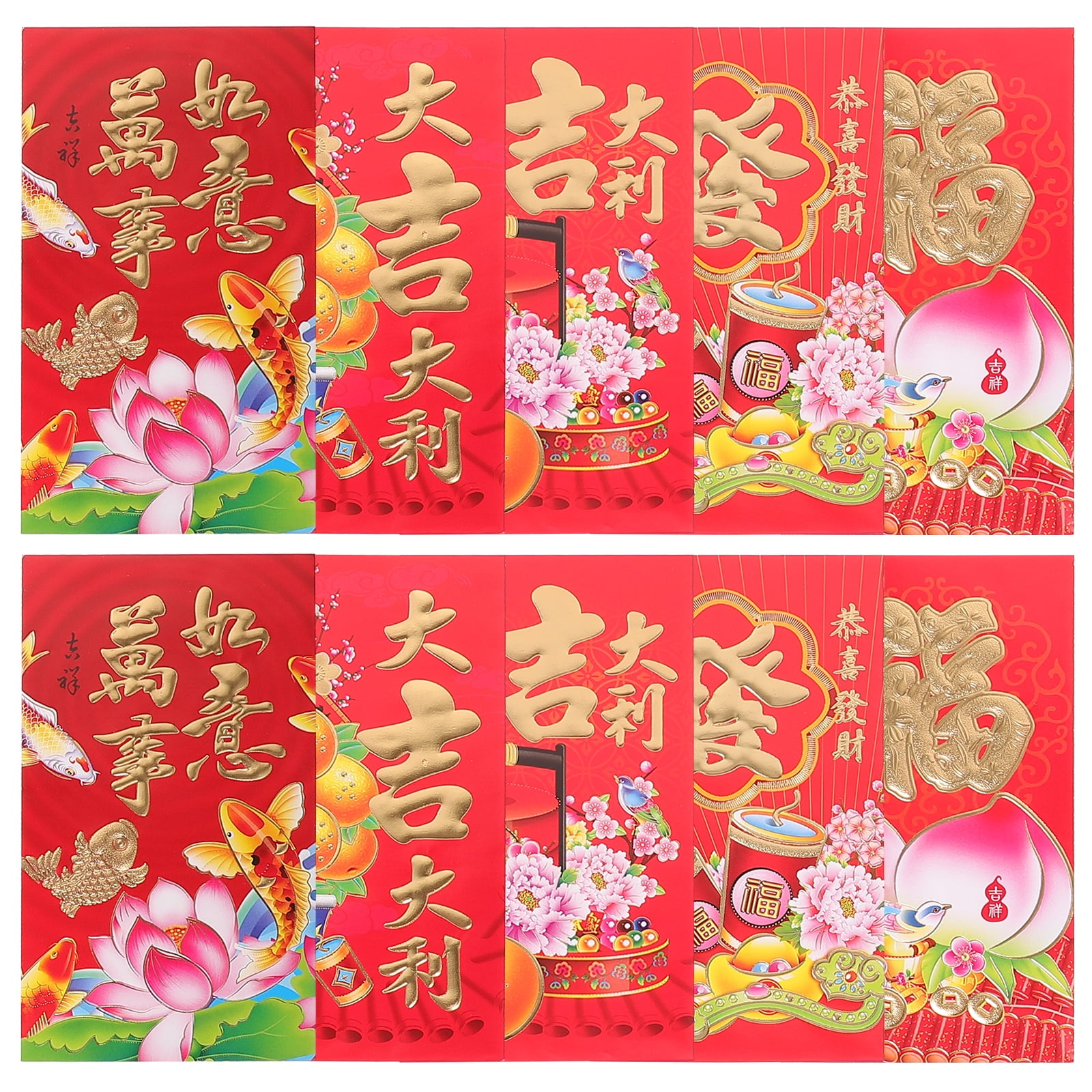 50pcs Red Envelopes The Year Of Dragon Celebrating Red Packets New Year