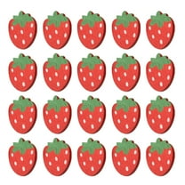 50pcs Red Strawberry Buttons Wooden Kids DIY Handcraft Accessary for DIY Sewing Clothes Shoes