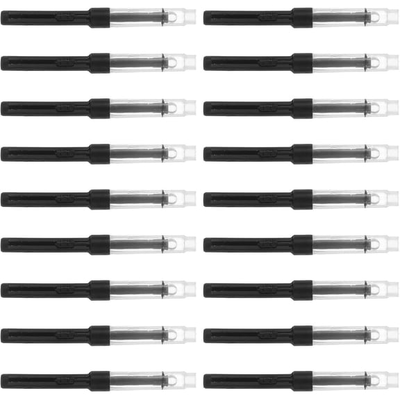 50pcs Refillable Fountain Pen Ink Converter 0.34 Twist Plunger - Black Plastic Universal Pen Absorber