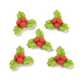thumbnail image 1 of 50pcs Resin Cabochons Christmas Theme Holly Leaves Yellow Green 21x26x8.5mm, 1 of 3