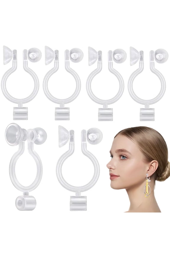 50pcs Resin Invisible Clip-on Components Clear Plastic Earring Clips Fit 3 mm Rhinestone with Bullet Earring Backs for Non-Pierced Ears DIY Jewelry Making