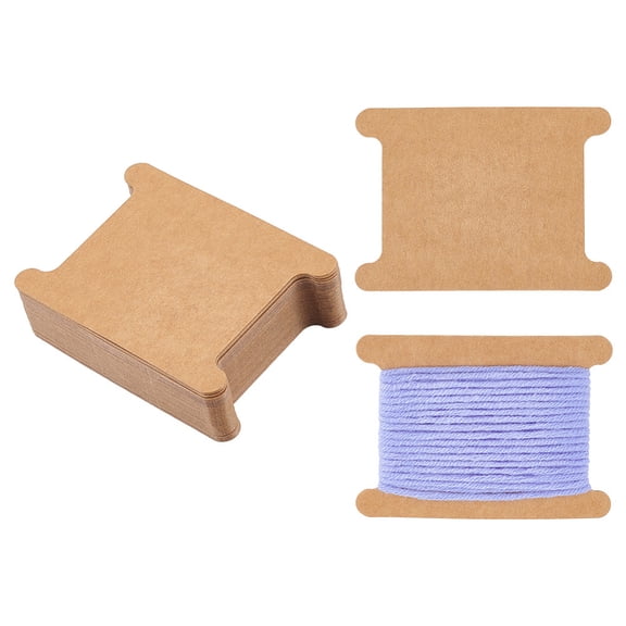 50pcs Ribbon Storage Ribbon Spools Organizer Embroidery Floss Bibbon for Thread Holder Empty Cardboard Yarn Bobbin 3.5x2.5 Inch
