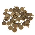 thumbnail image 1 of 50pcs Round Bezel Pendant Trays Cabochon Settings Pendant 25mm, 1 of 9