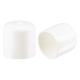 200pcs White Rubber End Caps - 5mm Round Vinyl Screw Protectors For Furniture & DIY