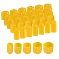thumbnail image 1 of 50pcs Round Rubber End Caps 1/4" 3/8" 1/2" 3/4" 7/8" Yellow Vinyl Cover Screw Thread Protectors, 1 of 6