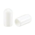 thumbnail image 1 of Unique Bargains 50 Pcs Round Rubber End Caps 0.28 inch White Vinyl Cover Screw Thread Protectors for Metal Chair Tips, 1 of 6