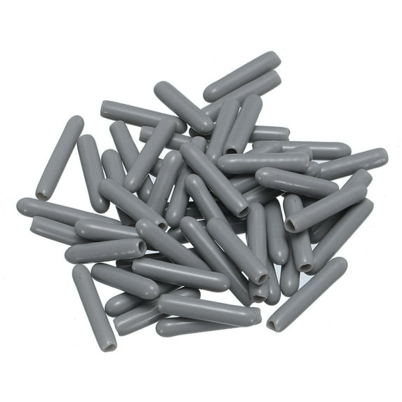 Uxcell Screw Thread Protectors End Caps Vinyl 50 Pcs 2mm Grey