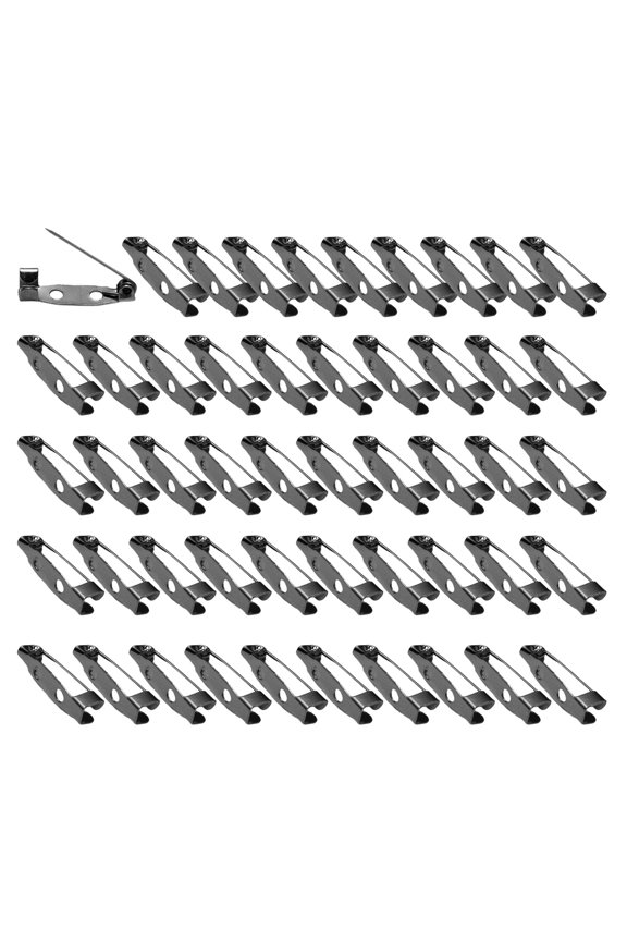 50pcs Safety Brooch Pins Secure Back Clasp with Back Fastener For Handcraft Sewing And Jewelry Making Use