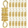 thumbnail image 1 of 50pcs Screw Twist Clasps Necklace Bracelet Jewelry Clasp Lock Extenders Spacer Clasps Connector for Layered Choker Chains Jewellery Crafts, 1 of 5