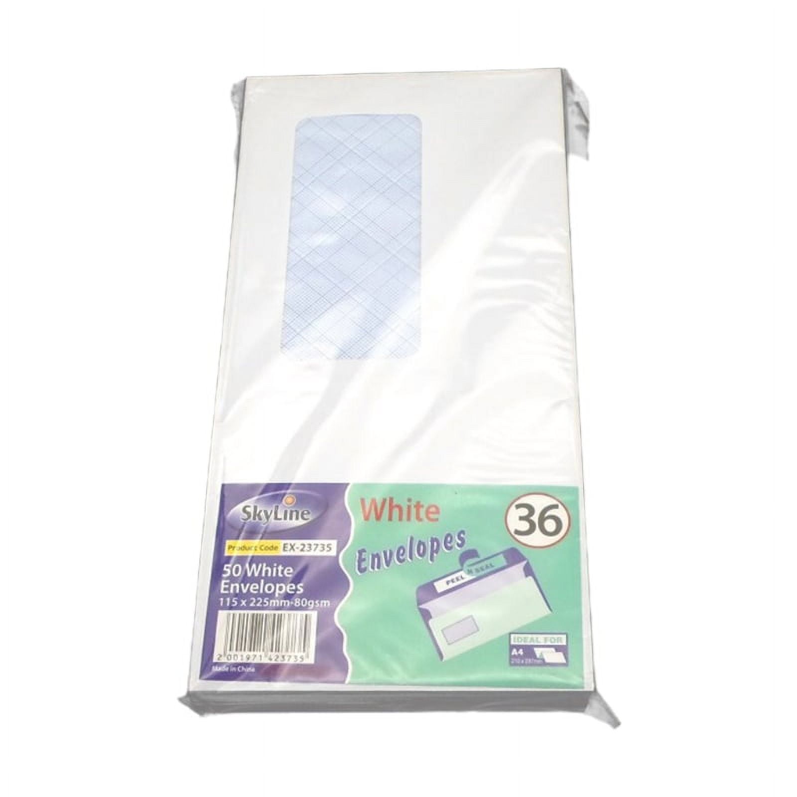 50pcs Security Envelopes with Window Confidential Seal Skyline Envelope for  Card - Walmart.com, image size:1600x1600