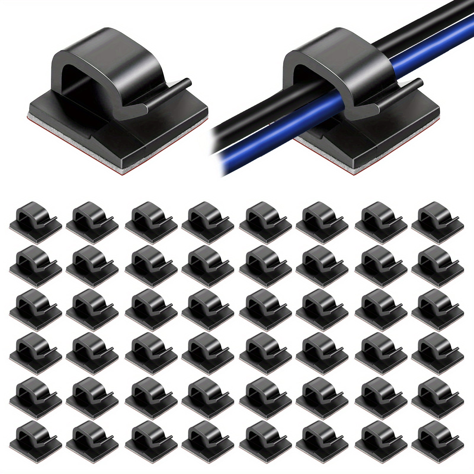 50pcs Self-Adhesive Cable Clips: The Ultimate Cable Management Solution ...