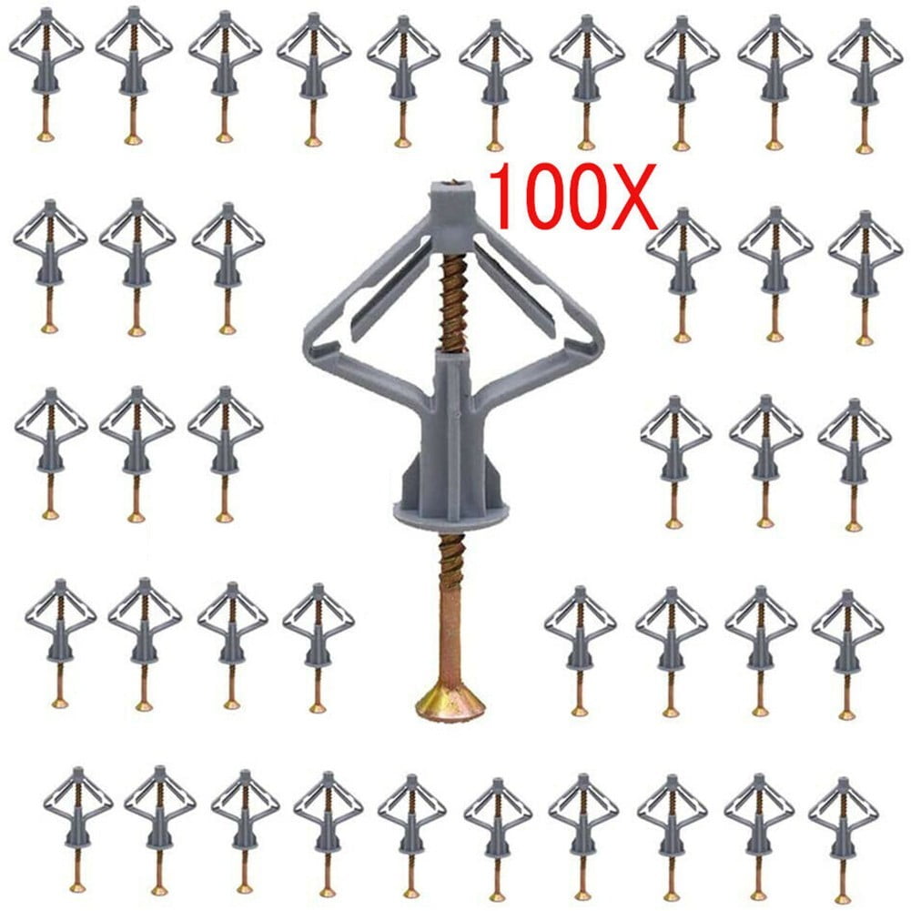50Pcs SelfDrilling Drywall Anchor Kit Hollow Wall Anchors With