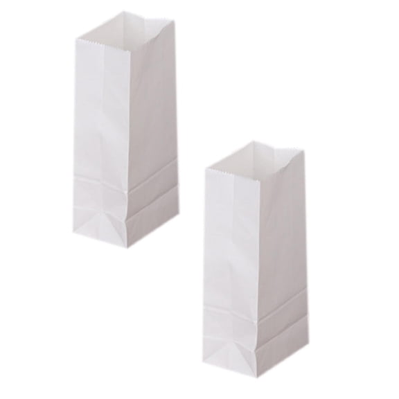 50pcs/Set White Paper Bags for Packing Lunch Snacks Blank White Lunch Bags Holiday Cookie Bags Arts & Crafts Projects for Packaging Party Wedding