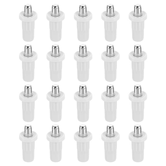 50pcs Shutter Repair Pins, Spring Loaded Plantation Shutter Replacement Repair Pins Metal Plantation Shutter Pins Louvers Staples for Windows, White(1 x 0.41 x 0.28 Inch)