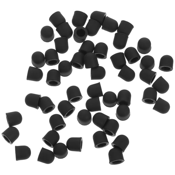 SEWOART 50Pcs Black Silicone Capacitive Pen Stylus Tips Replacement for Tablets Phones Laptops