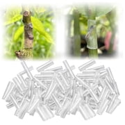 50pcs Silicone Grafting Sleeves for Fruit Trees 3-7.5mm Assorted High Elastic Thin Walled Grafting Tubes for Rapid Plant Bonding & Reinforcing Weak Branches Grafting Tool