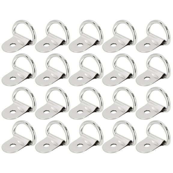 50pcs Silver Tone D Shape Tie Down Anchors Lashing Ring for Car Trailers RV Boats