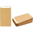 50pcs Small Brown Envelopes,Brown Little Kraft Paper Bags,SelfAdhesive
