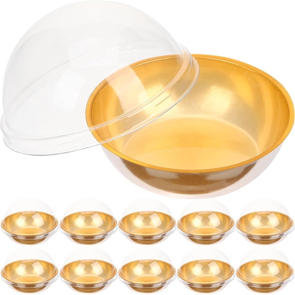 50pcs Small Cake Containers Mini Round Dome Boxes with Lids Reusable Mooncake Packaging for Cupcakes Muffins and Pastries