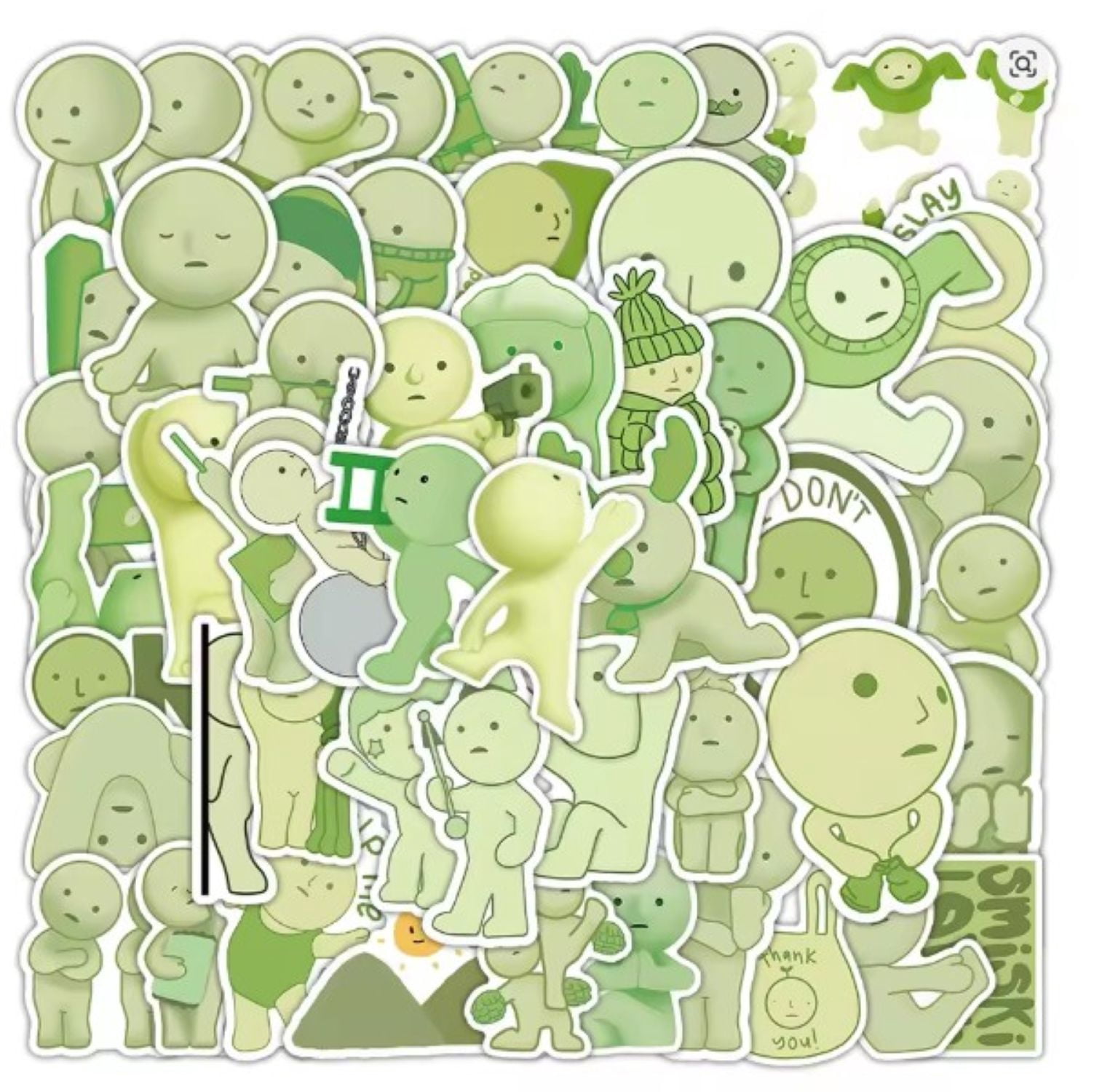 Simski Stickers 50pcs Smiski Vinyl Stickers – Waterproof & Cute Decals for Water ...