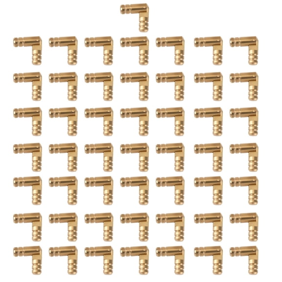 50pcs Solid Brass Miniature Hinges Easy Install Craft Furniture Accessories