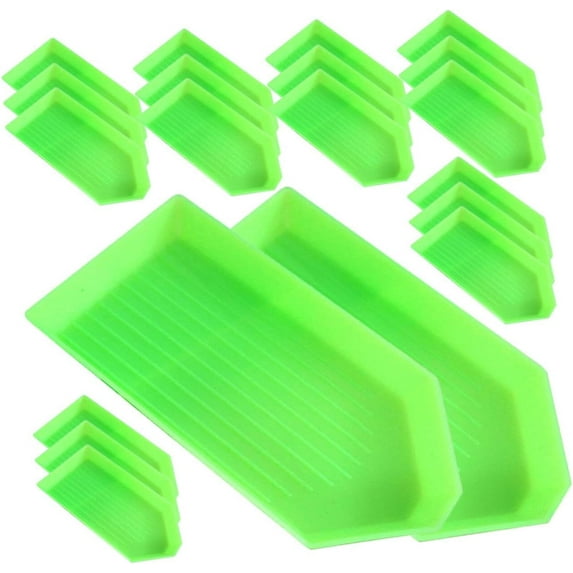 50pcs Spot Drill Sorting Tray Triangle Bead Tray Cross Tool Tray Beads Storage Plate Diamonds Art Bead Container Rhinestone Tray Trimming Tray Diamond Drawing Plastic Heart Box