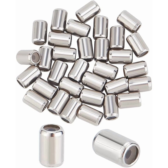 50pcs Stainless Steel Adjustable Slider Spacer Beads for DIY Jewelry Making Accessories 5.5x4 mm